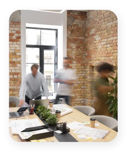 close-up-young-business-team-working